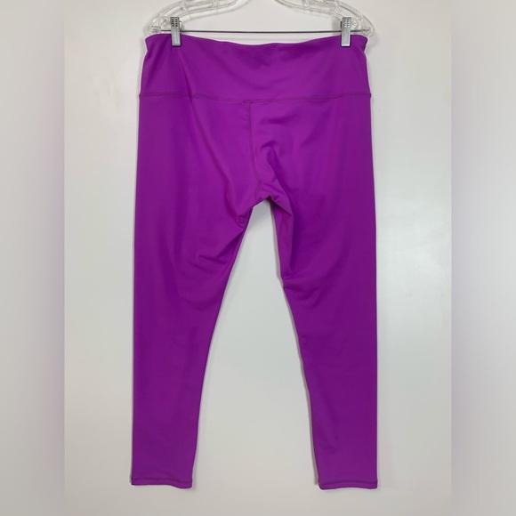 Firm ABS Womens Leggings Size 2Xl Active Workout Comfort Purple Atheisure Bright - Picture 2 of 10